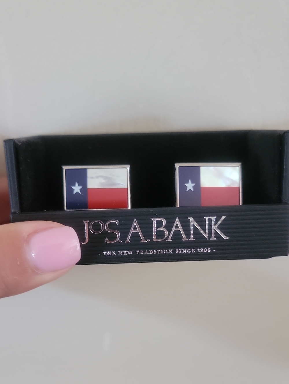 Jos. A. Bank Texas Flag Enamel Cufflinks in Red White Blue